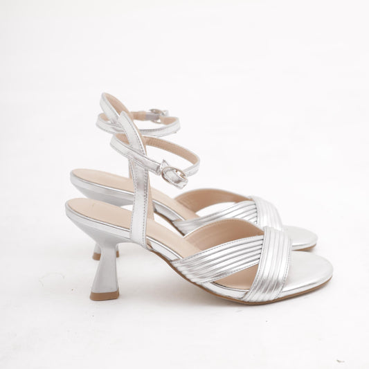 SANDALO V RIGATO ARGENTO