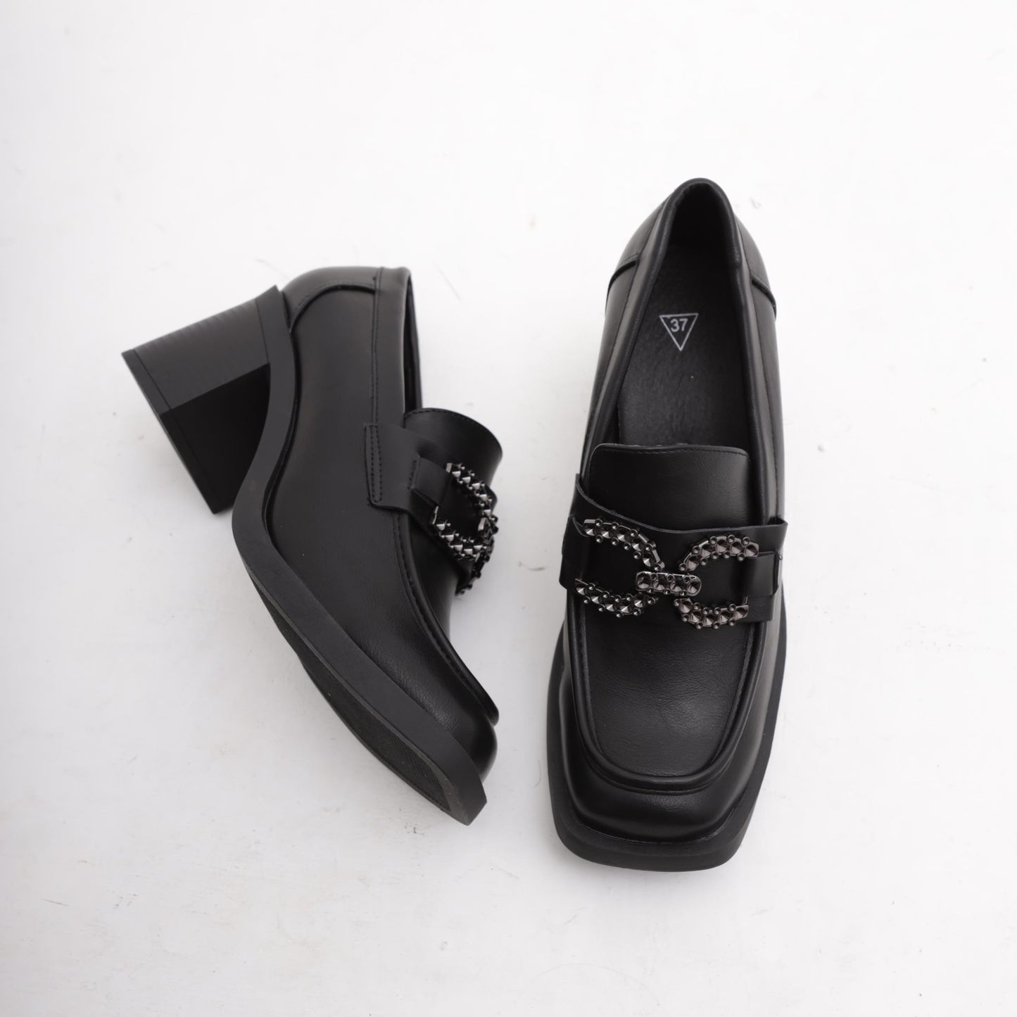 MOCASSINO QUADRATO MORSETTO NERO MP622-1PUNERO CHOCOLA