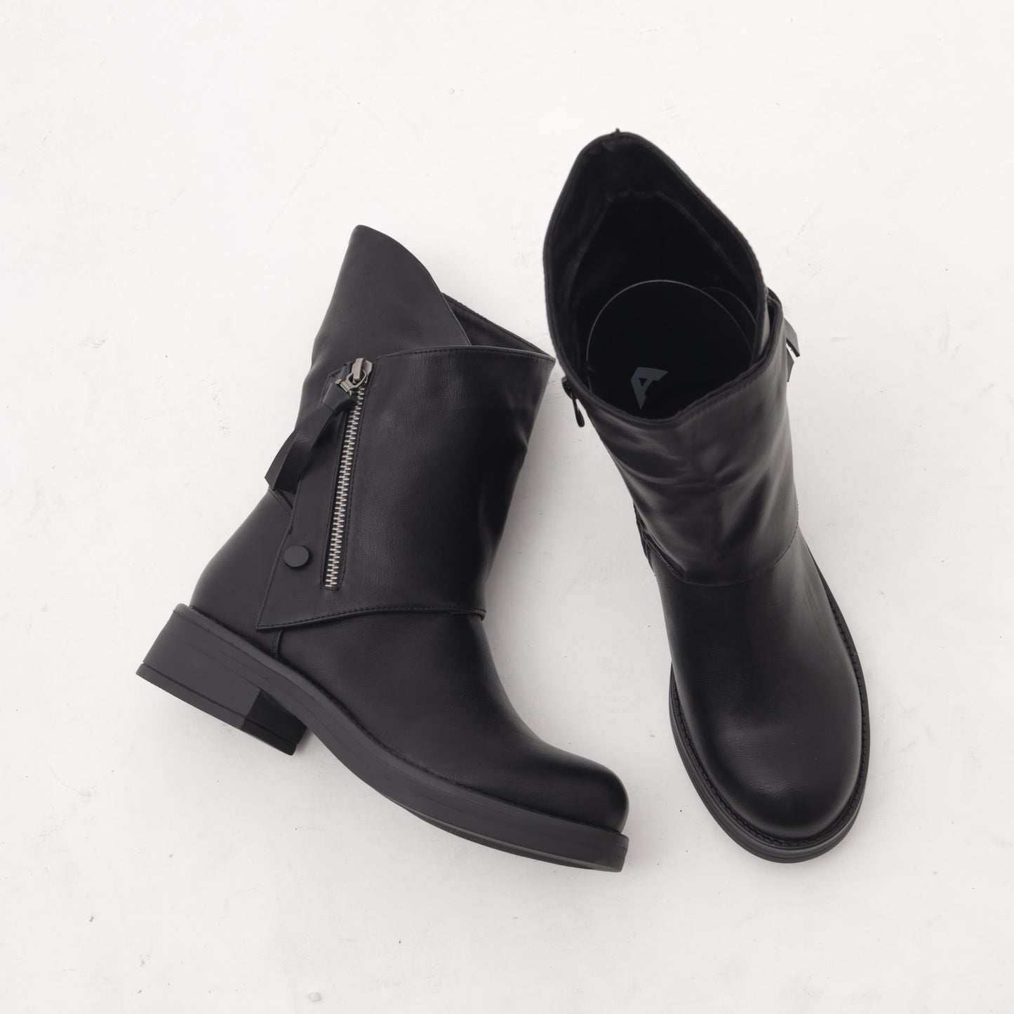 BIKER ASIMMETRICI ZIP NERO