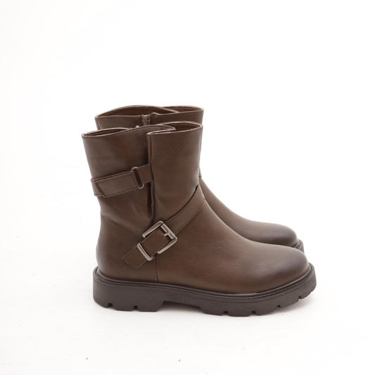 BIKER BASSO CON CINTURINO CAVIGLIA MARRONE MP721-3PUMA CHOCOLA