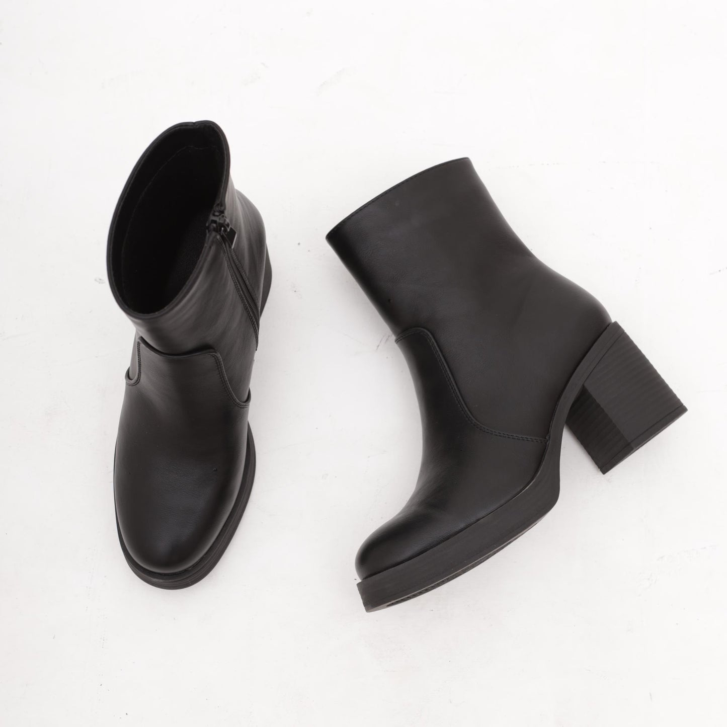 TRONCHETTO BASSO LISCIO NERO MP749PUNE CHOCOLA