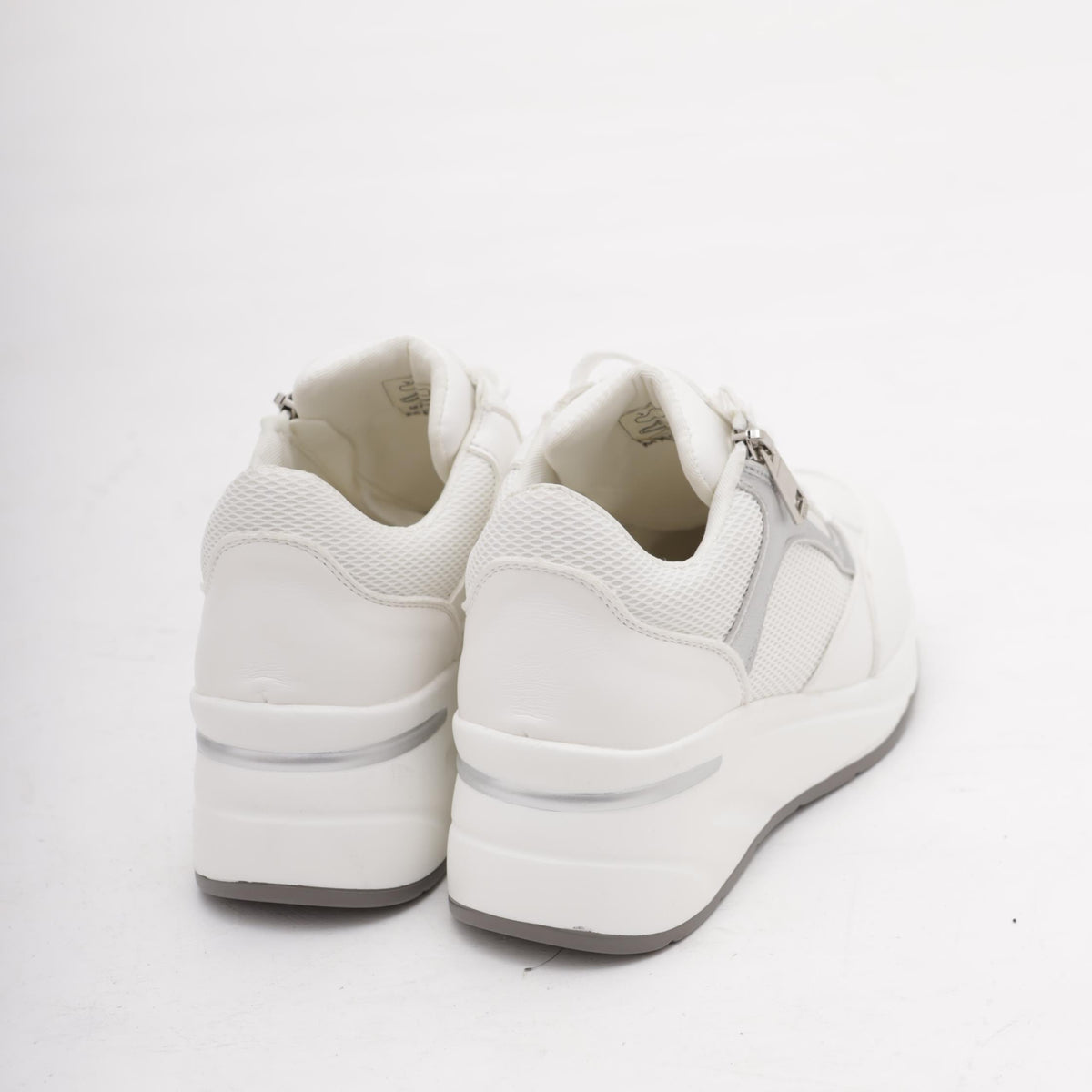 SNEAKERS ALTA ZIP BIANCO<BR/>