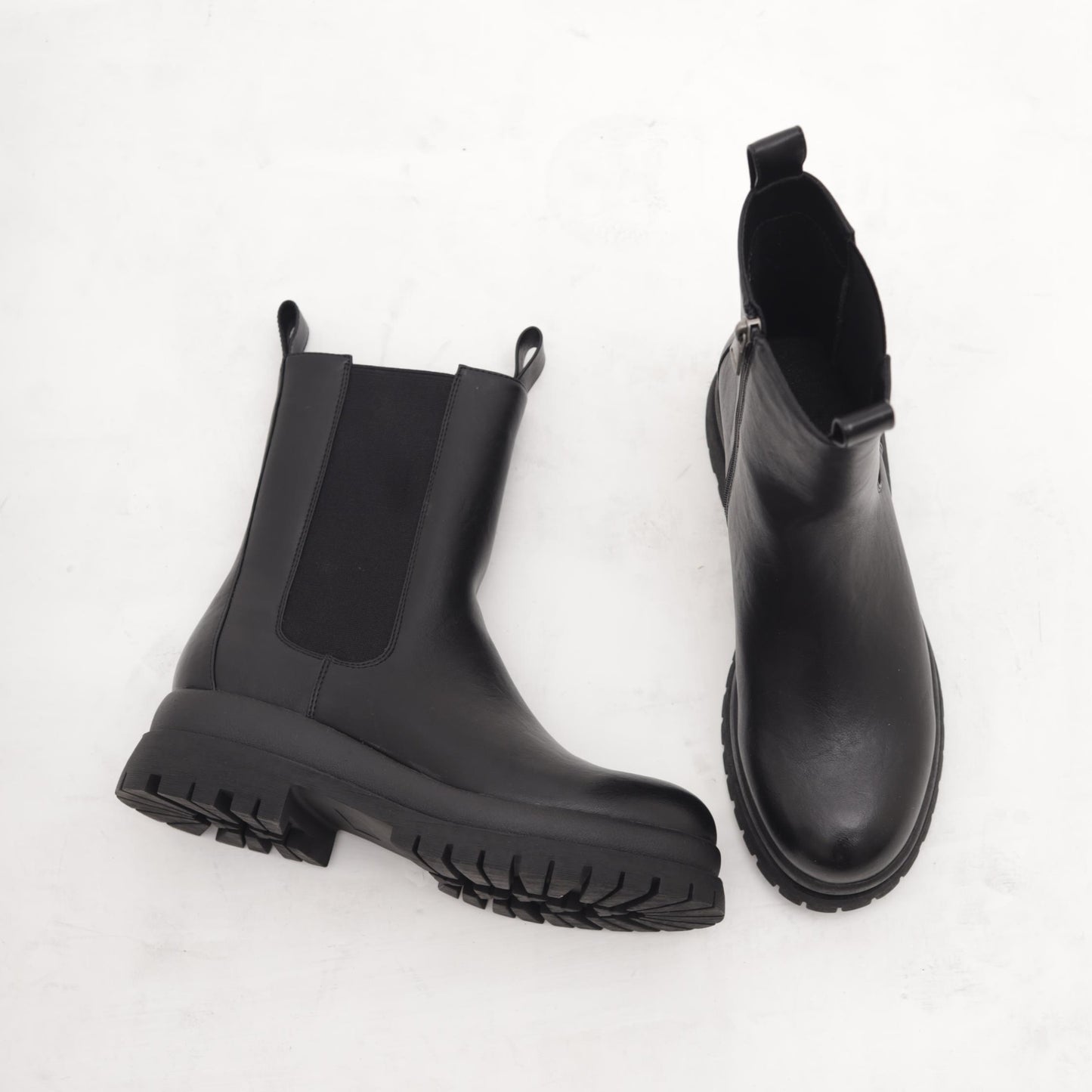 STIVALETTO ELASTICO E ZIP NERO