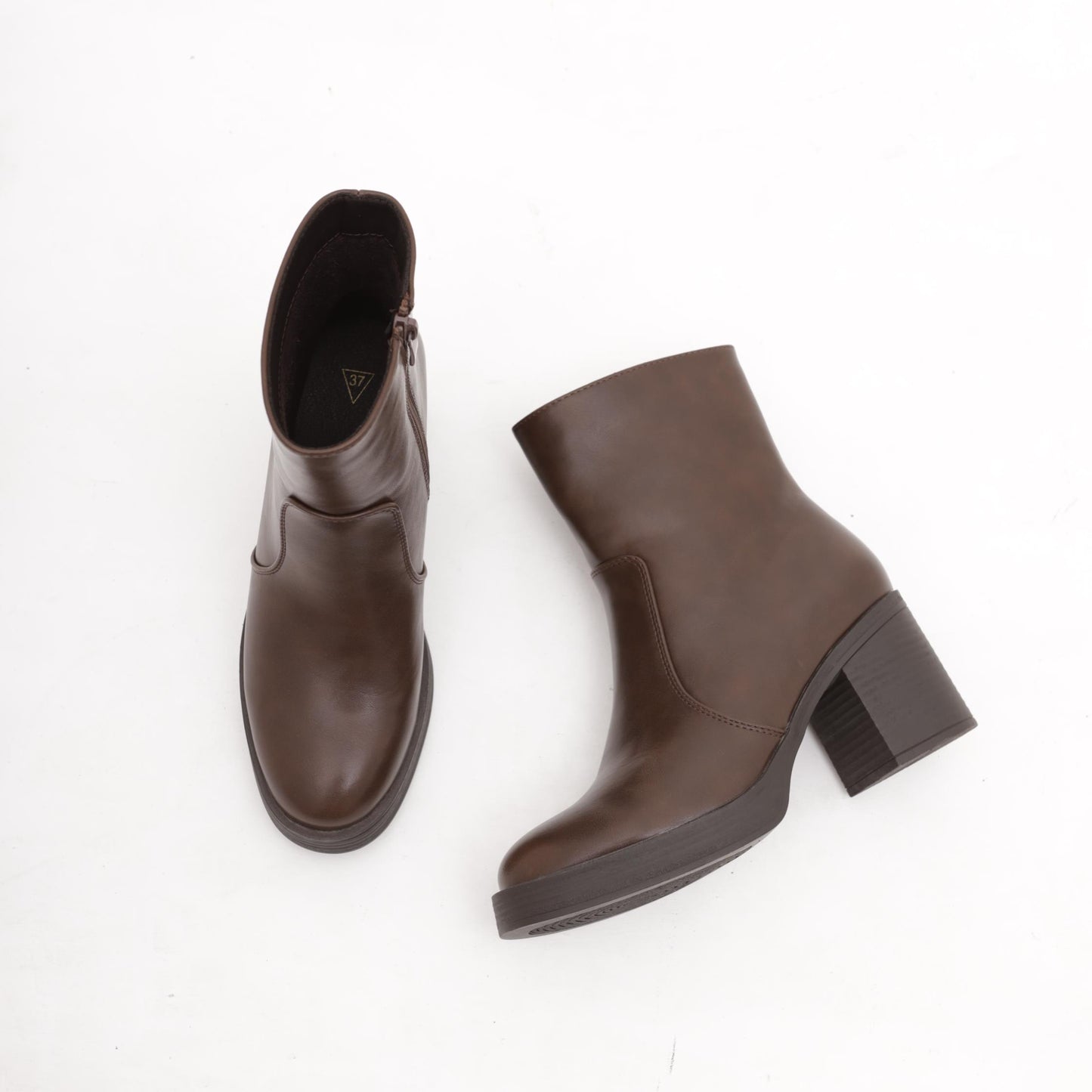 TRONCHETTO BASSO LISCIO MARRONE MP749PUMR CHOCOLA