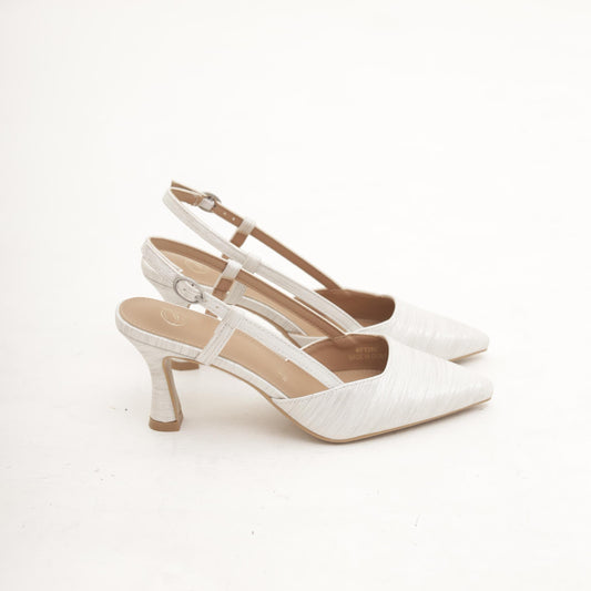 SLINGBACK CHIFFON ARGENTO