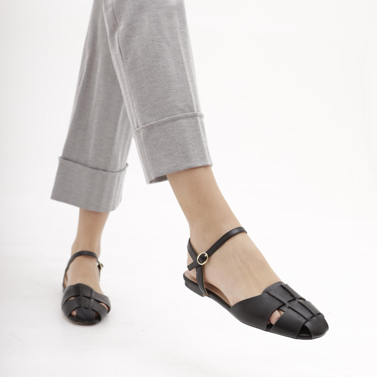 DECOLLETE' PIXIE FLAT NERO