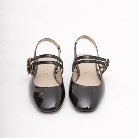SLINGBACK FLAT NERO
