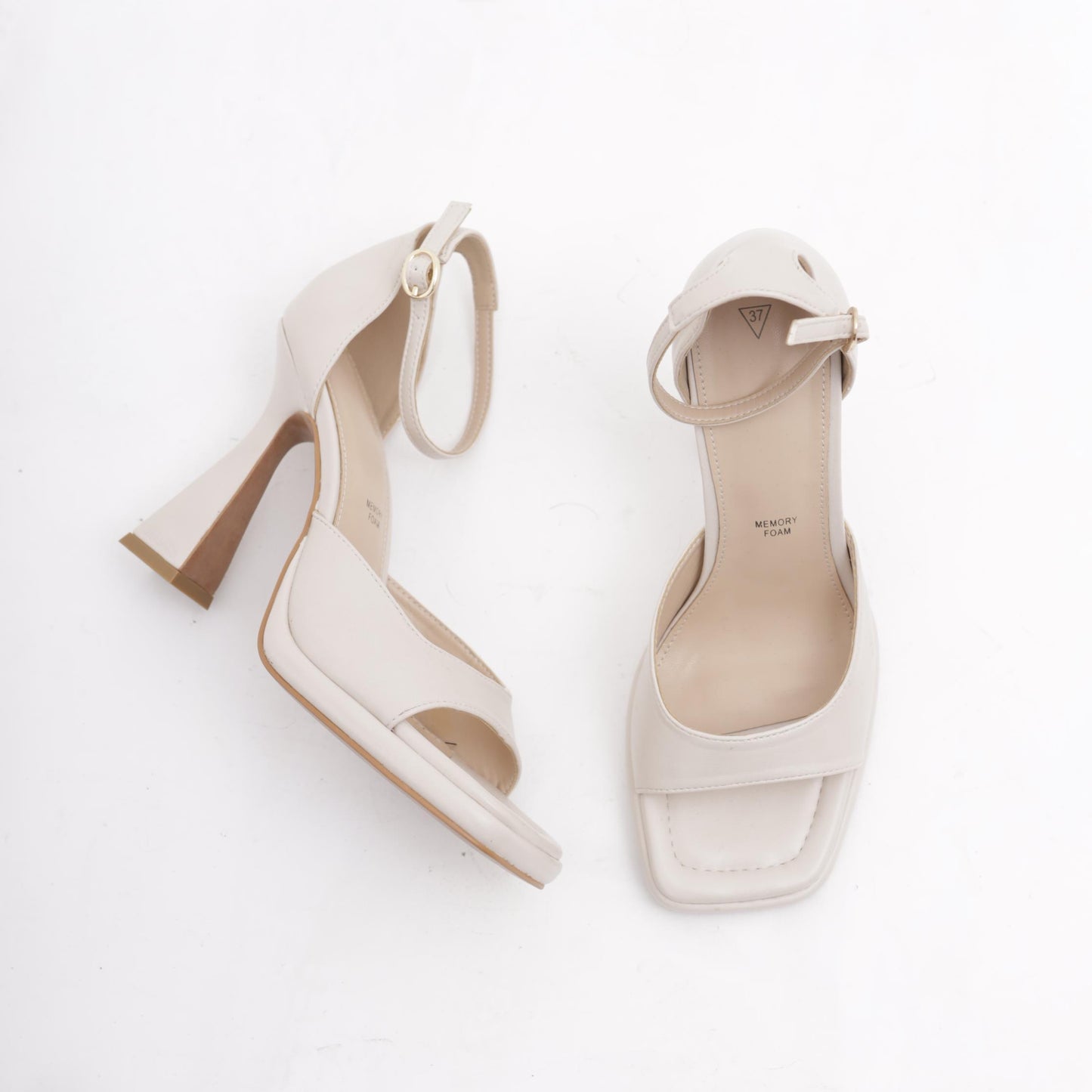 SANDALO FASCIA E CINTURINO PANNA