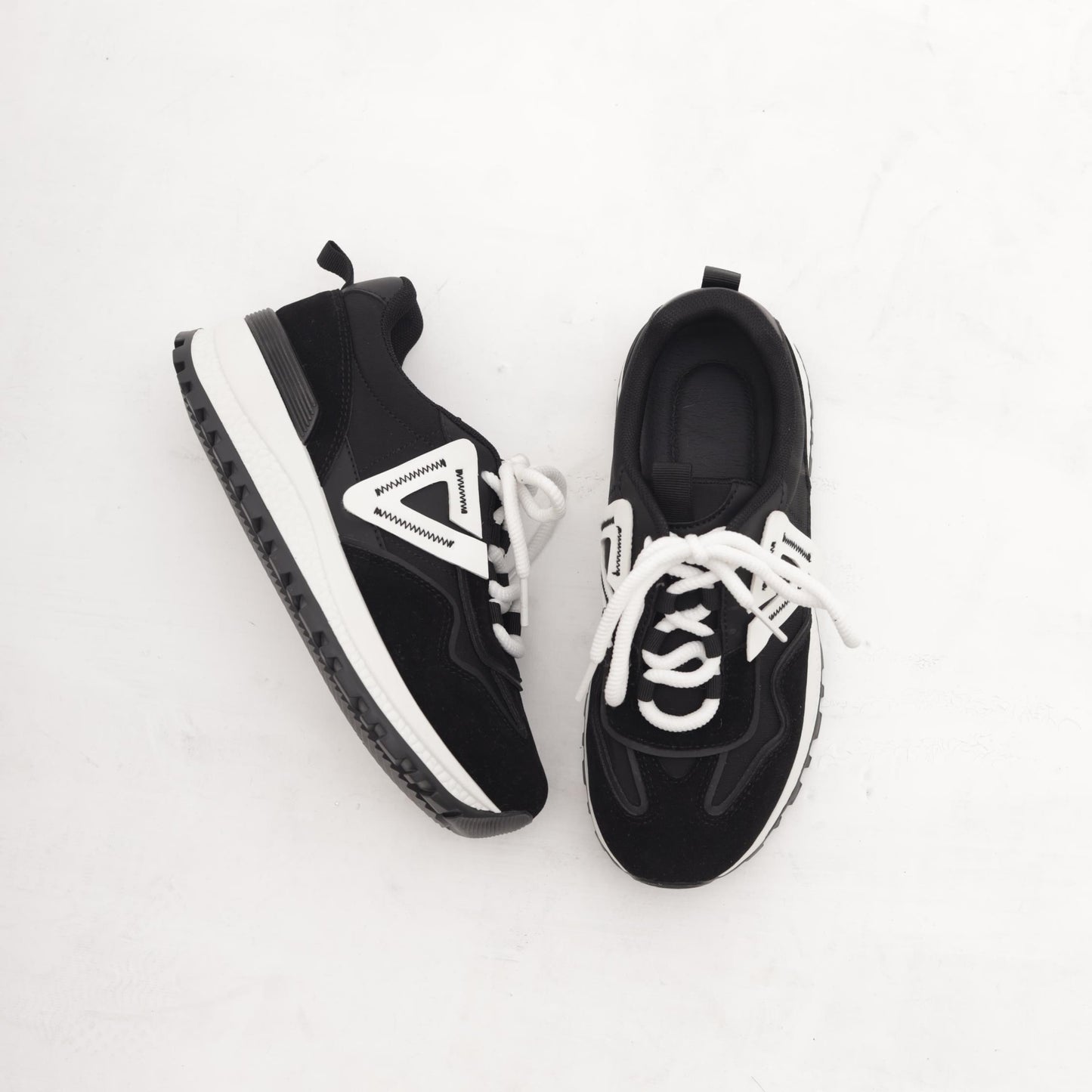 SNEAKERS RUNNING TRIANGLE NERO MP903-5PUNE CHOCOLA