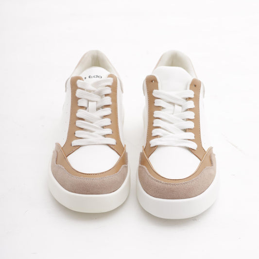 SNEAKERS WAVE BIANCO/CUOIO<BR/>