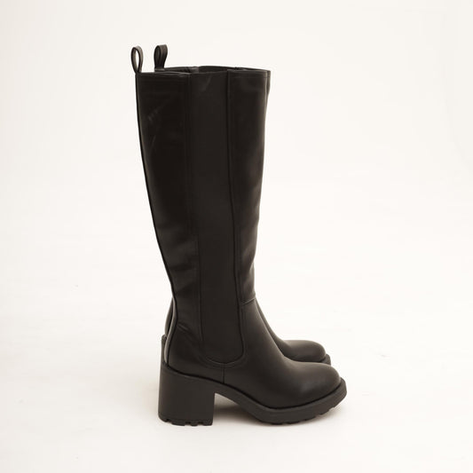 STIVALE TACCO ELASTICO E ZIP NERO