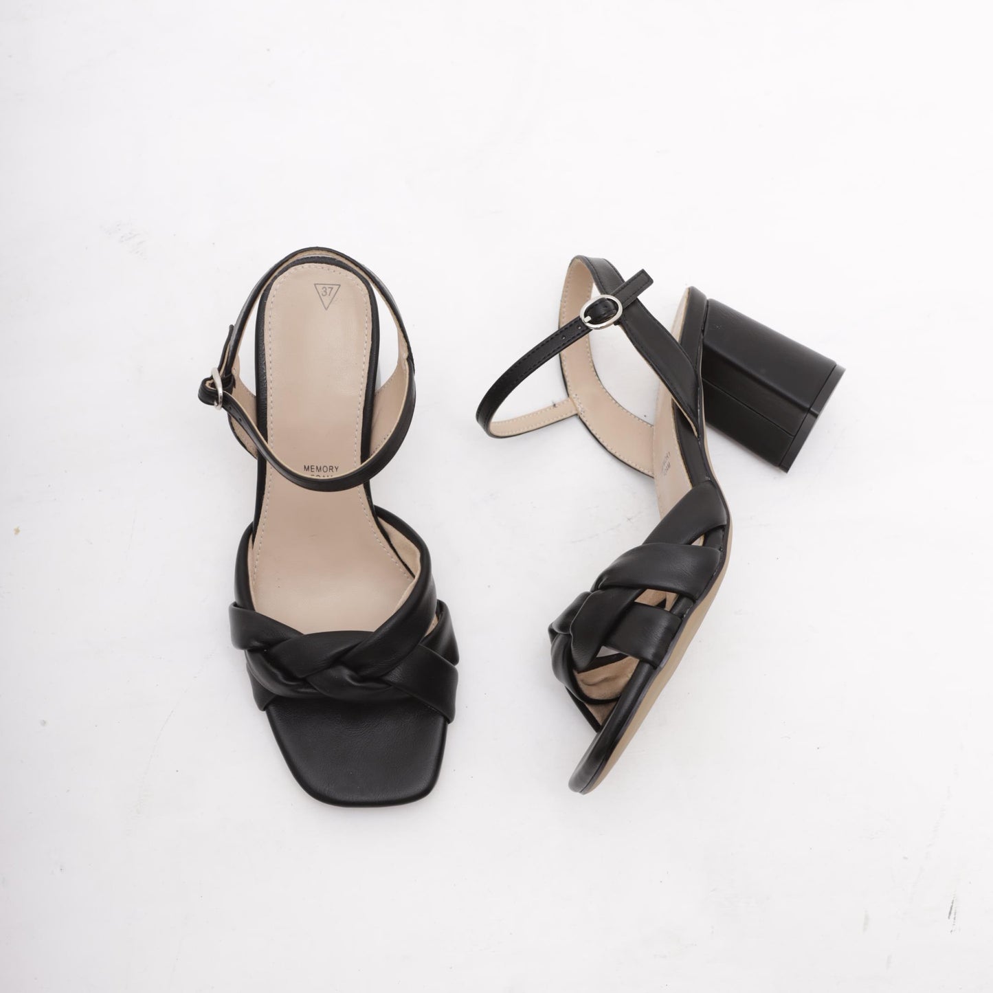 SANDALO TRECCIA NERO