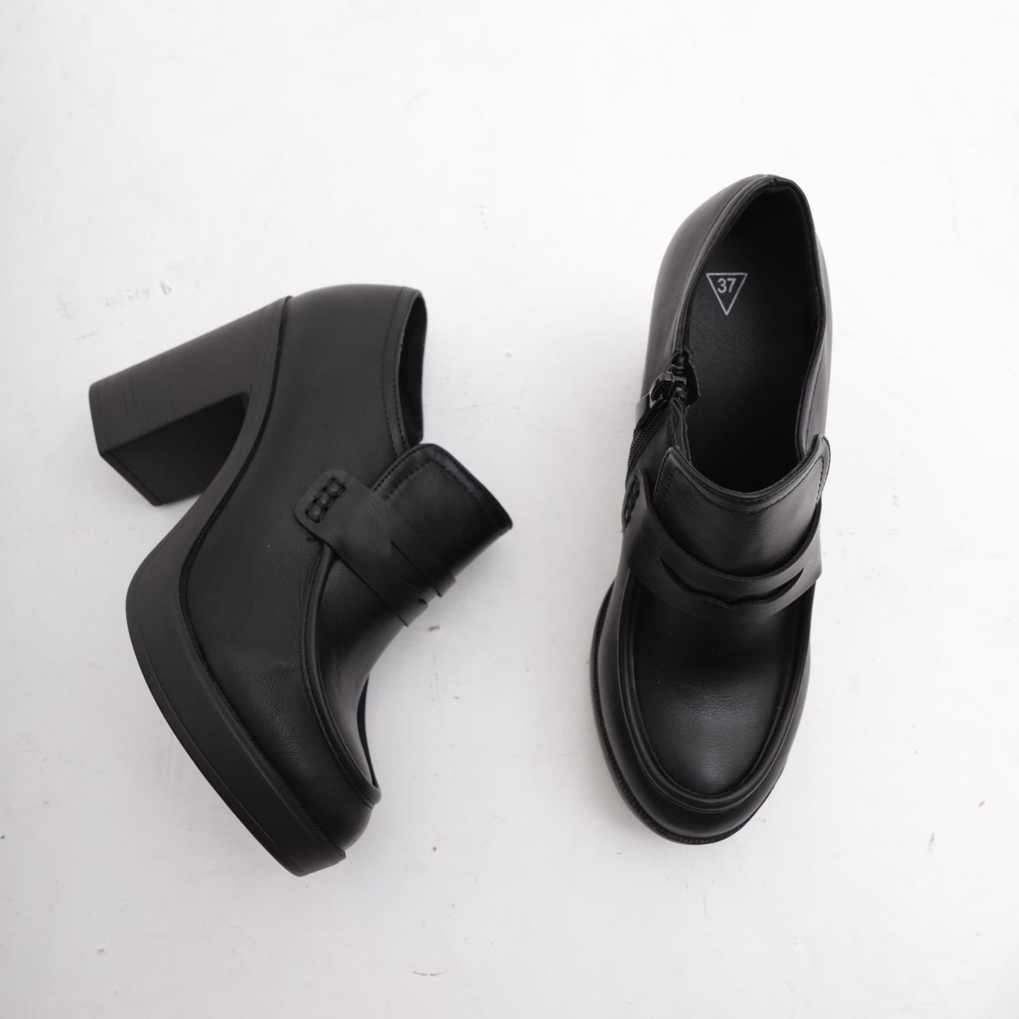 TRONCHETTO MOCASSINO TACCO NERO MP354-13PNE CHOCOLA