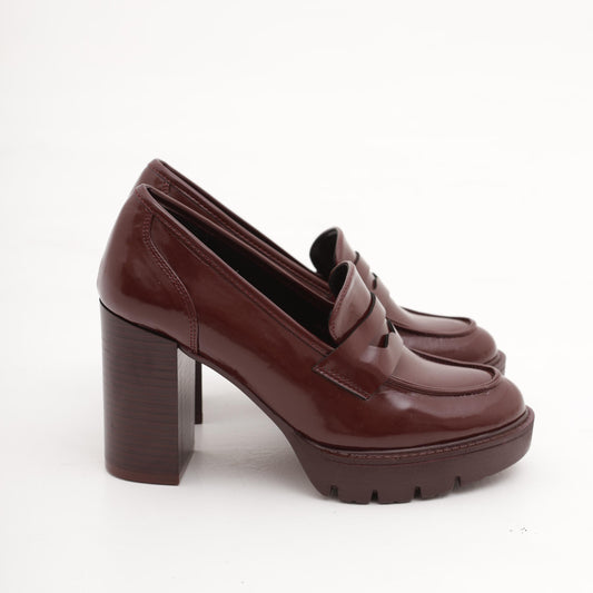 MOCASSINO TACCO E PLATEAU BORDEAUX MP70013-2PUBR CHOCOLA