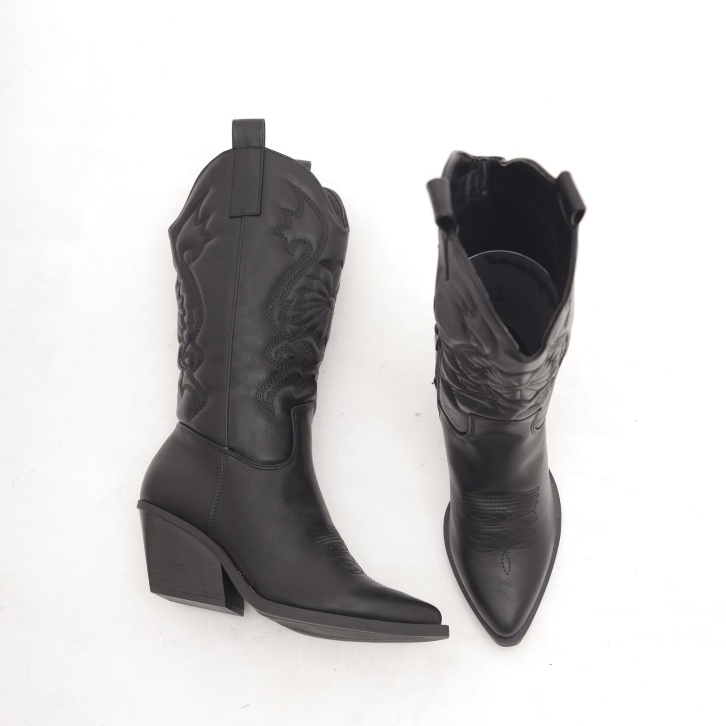 STIVALE TEXANO NERO MP2704-3PUNE CHOCOLA