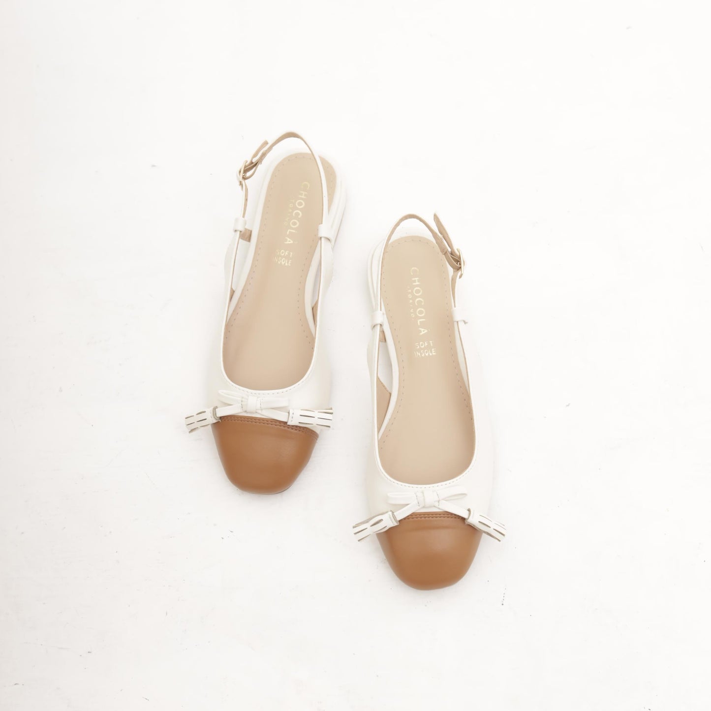 SLINGBACK FLAT PUNTALE CUOIO