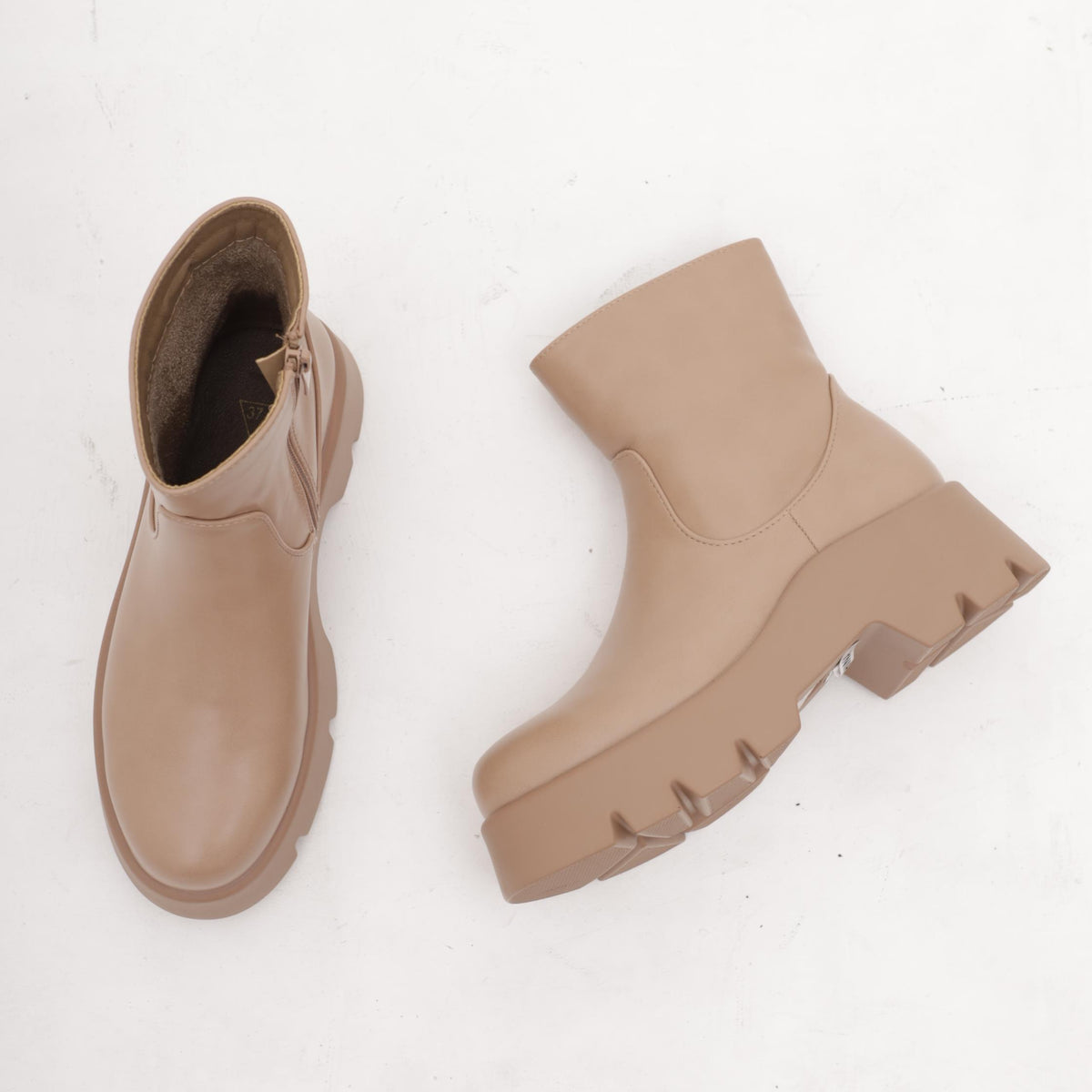 STIVALETTO CHUNKY LISCIO FANGO