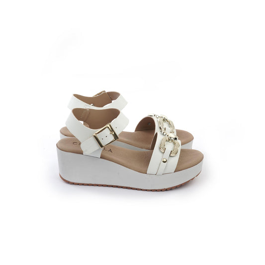 SANDALO ZEPPA CATENA BIANCO<BR/>