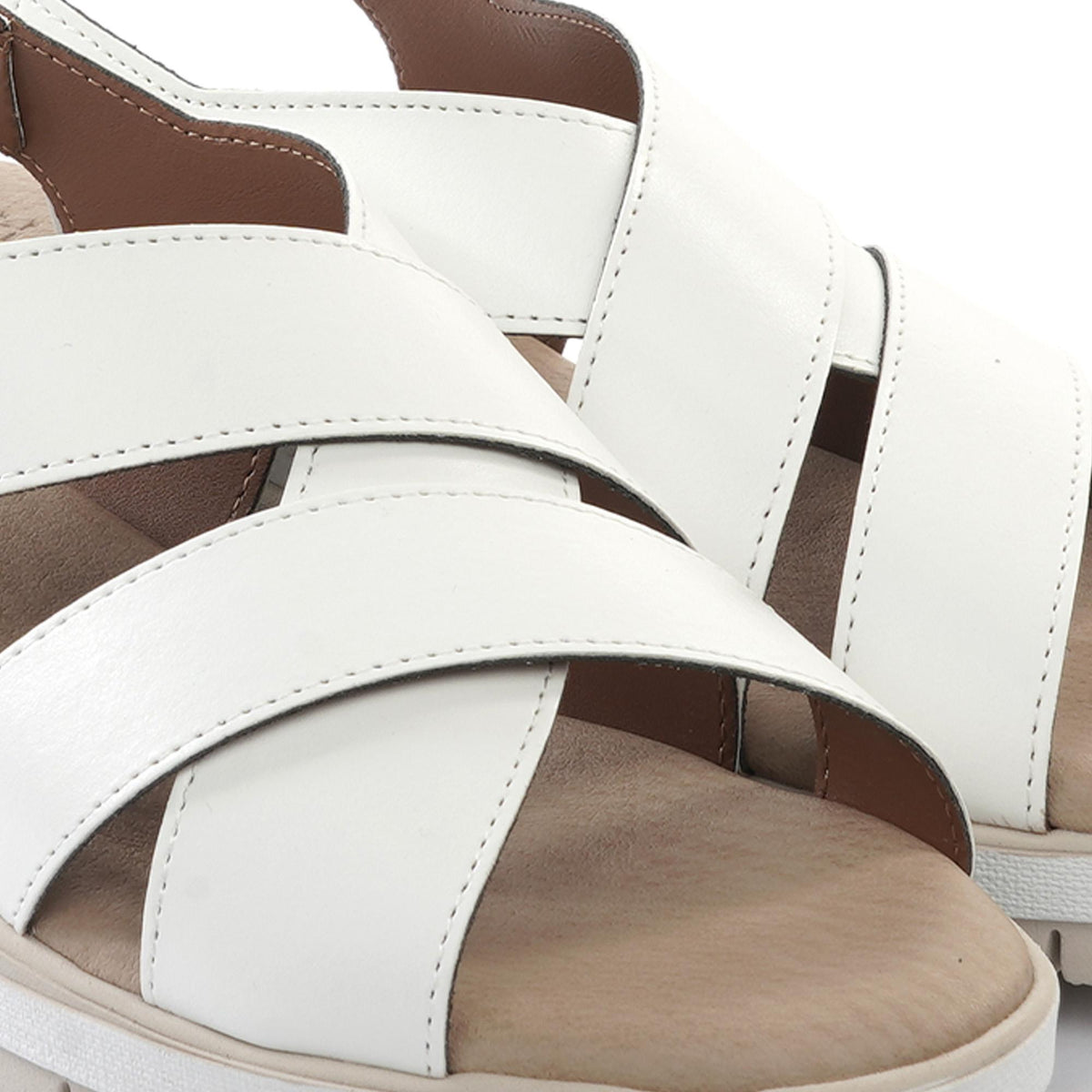 SANDALO ZEPPA FASCE INCROCIATE BIANCO<BR/><BR/>