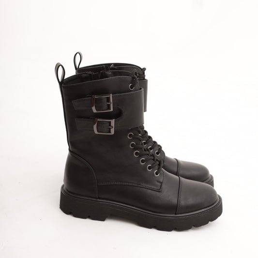 ANFIBIO CON FIBBIE CAVIGLIA NERO MP721PUNE CHOCOLA