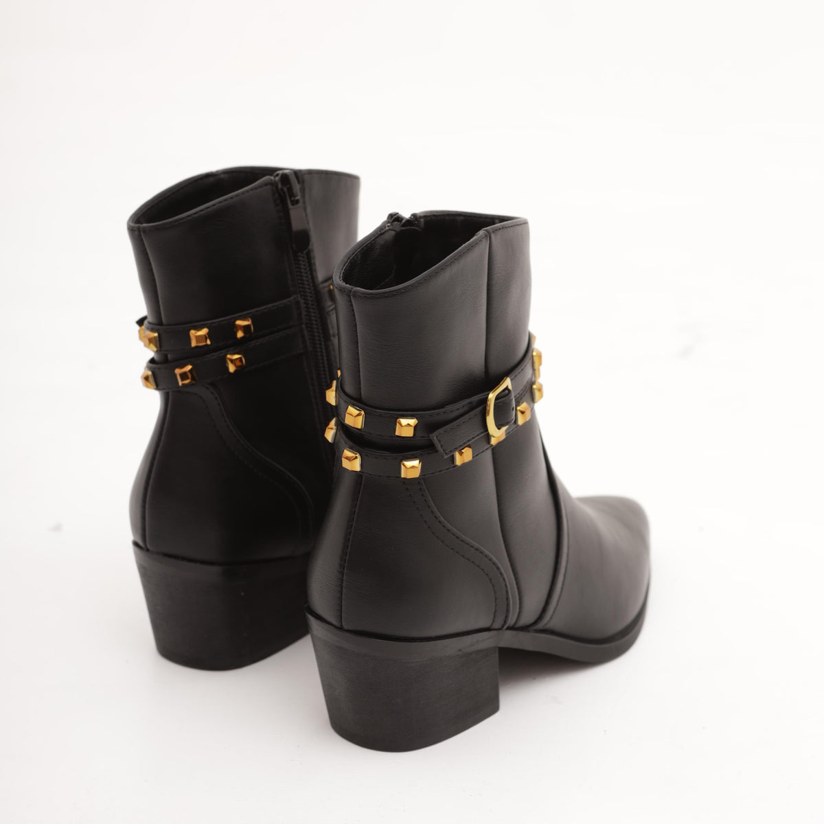 TRONCHETTO TEXANO BORCHIE NERO