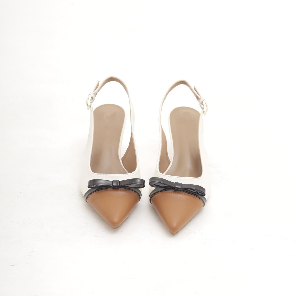 SLINGBACK BICOLORE FIOCCO PANNA