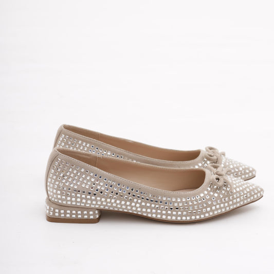 DECOLLETE' FLAT GLITTER TORTORA
