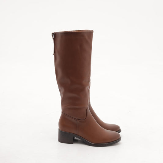 STIVALE ALTO LISCIO CUOIO MP356-2PUCU CHOCOLA