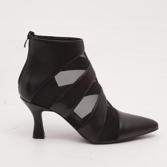 TRONCHETTO BASSO SHEER NERO<BR/>