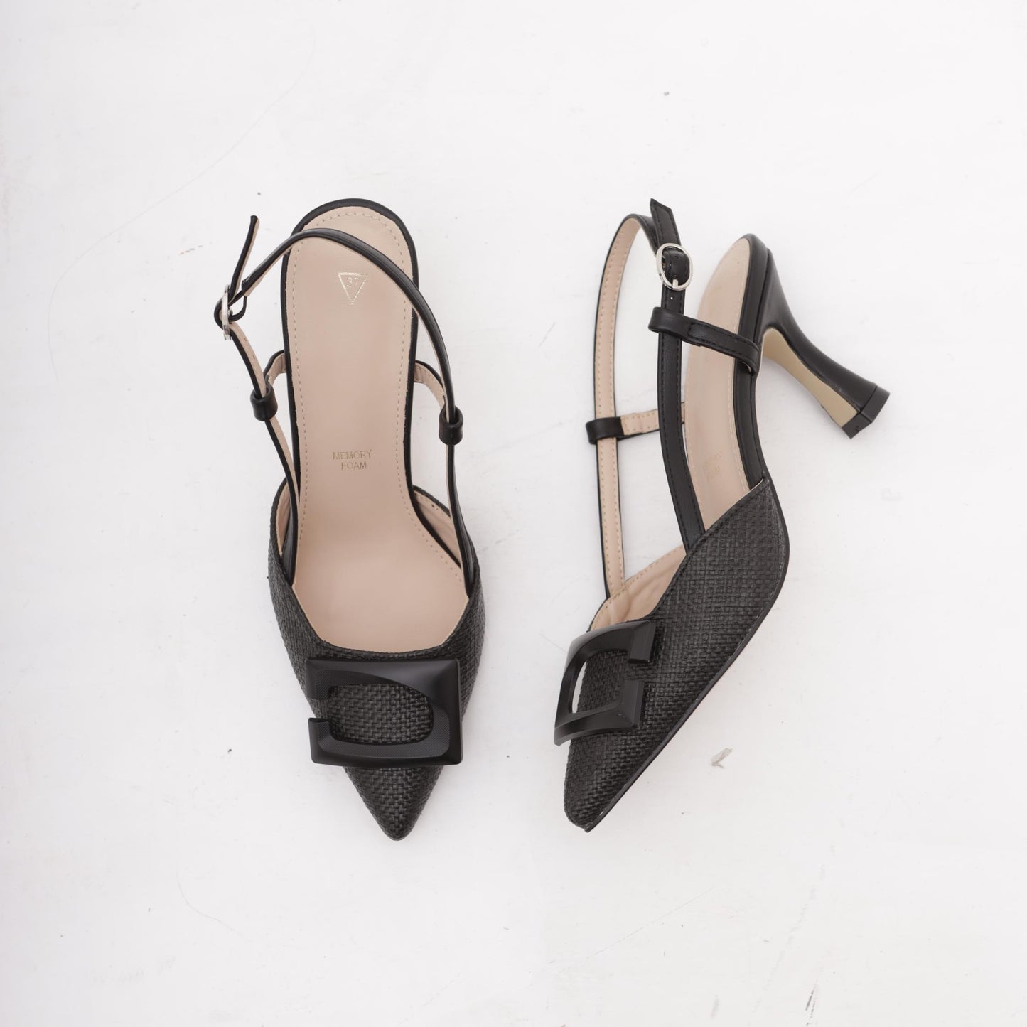 SLINGBACK CANVAS NERO