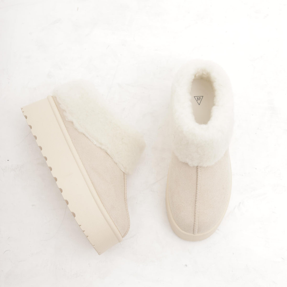 SLIPPER MAMMUT RISVOLTATO BEIGE