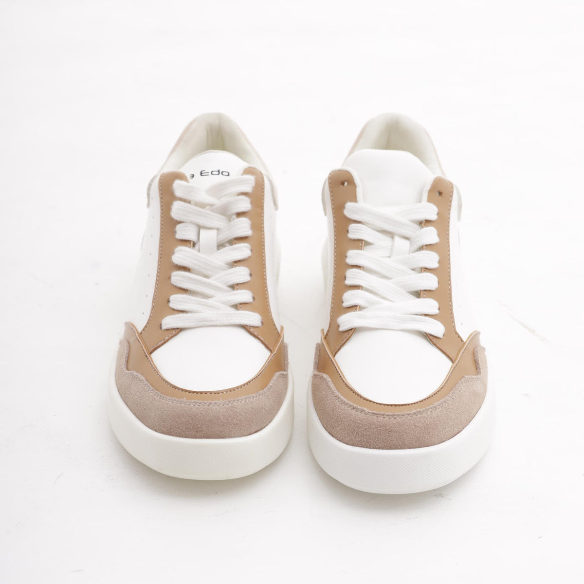 SNEAKERS WAVE BIANCO/CUOIO<BR/>