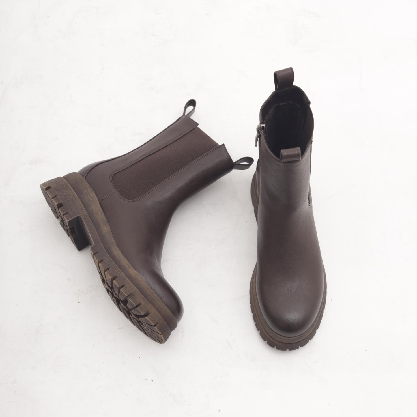 STIVALETTO ELASTICO E ZIP TESTA DI MORO