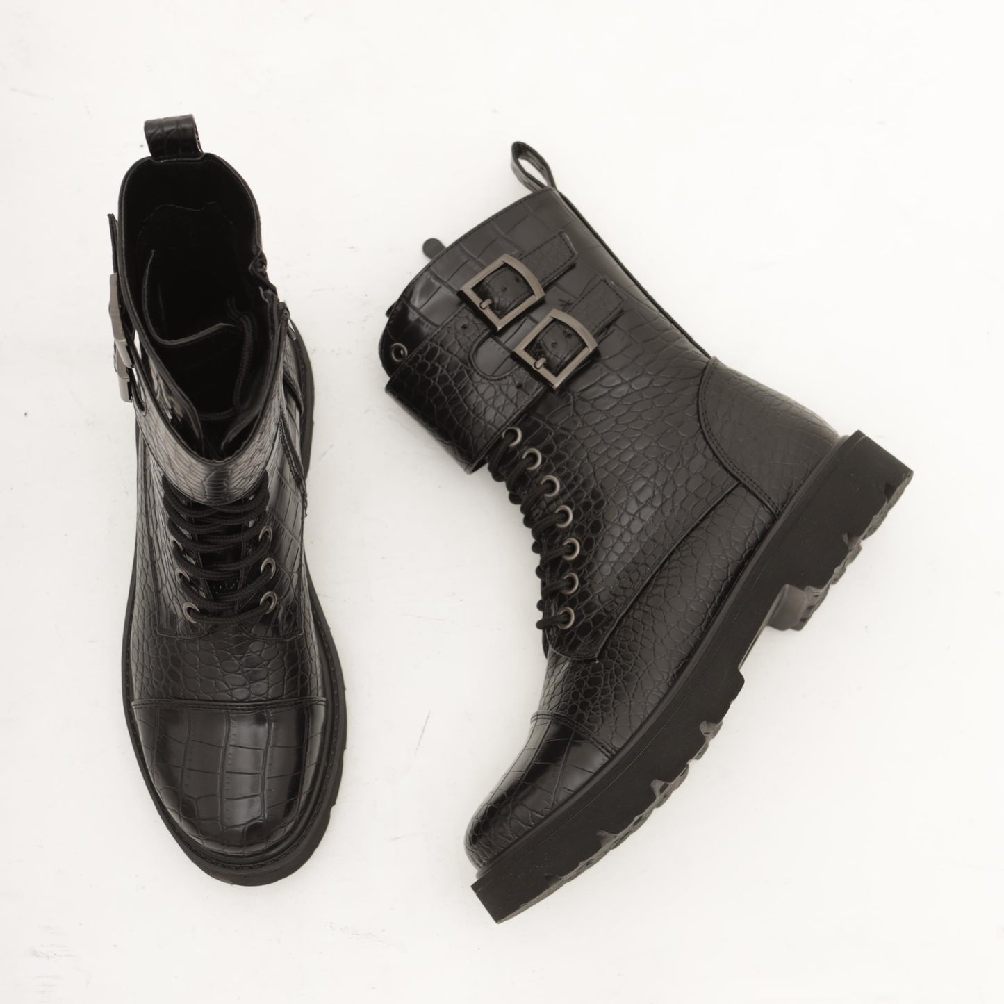 ANFIBIO CON FIBBIE CAVIGLIA COCCO NERO MP721CONE CHOCOLA