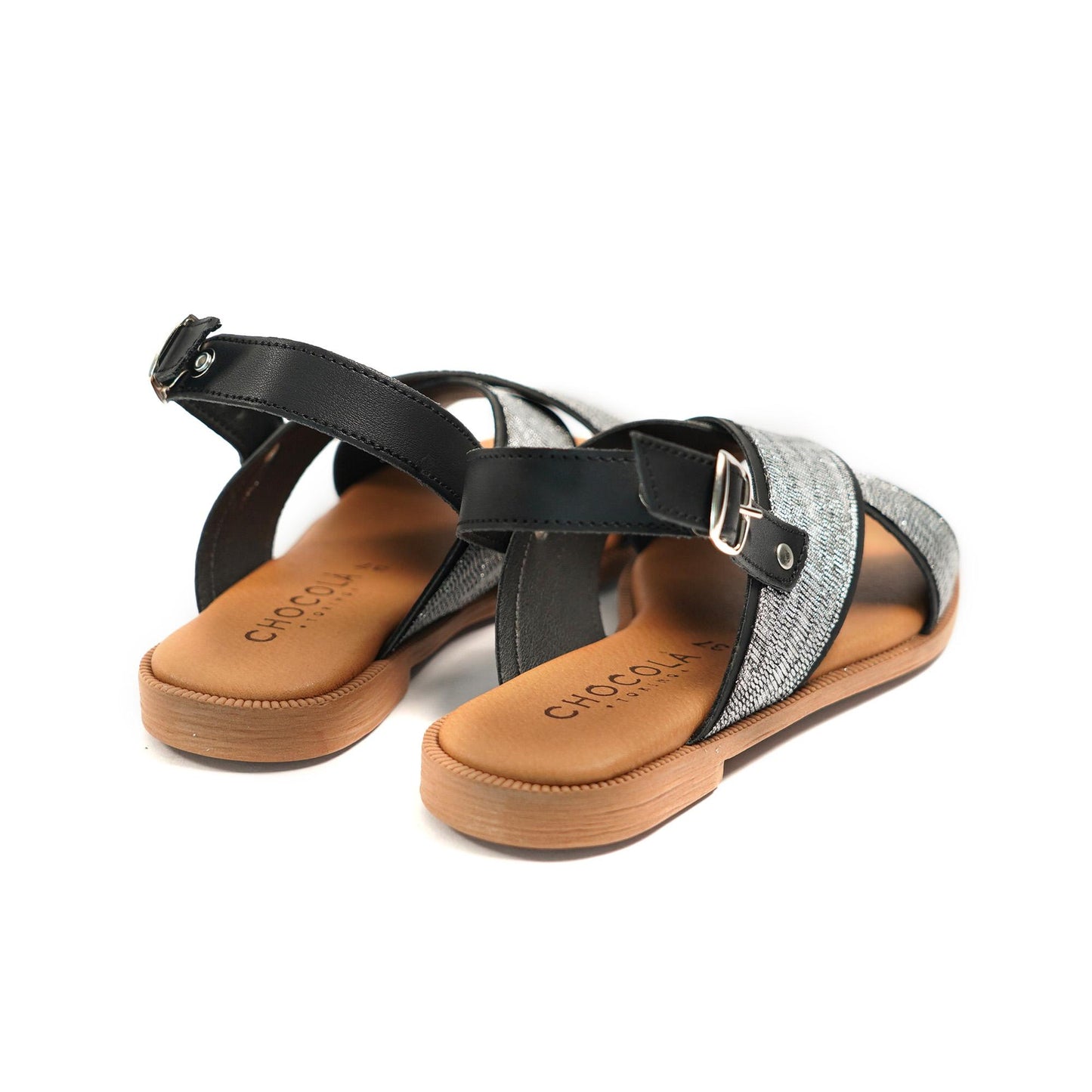 SANDALO FLAT INCROCIATO ARGENTO