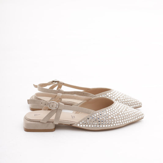 SLINGBACK FLAT GLITTER TORTORA