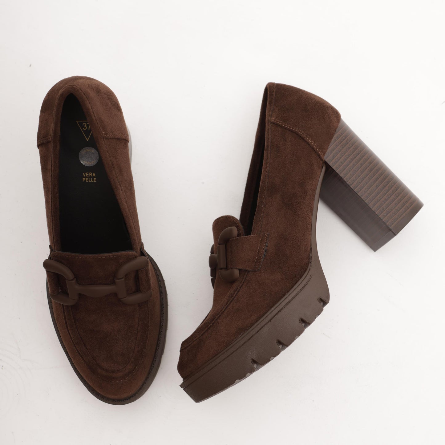 MOCASSINO PLATEAU MORSETTO TESTA DI MORO MP70013MFTM CHOCOLA