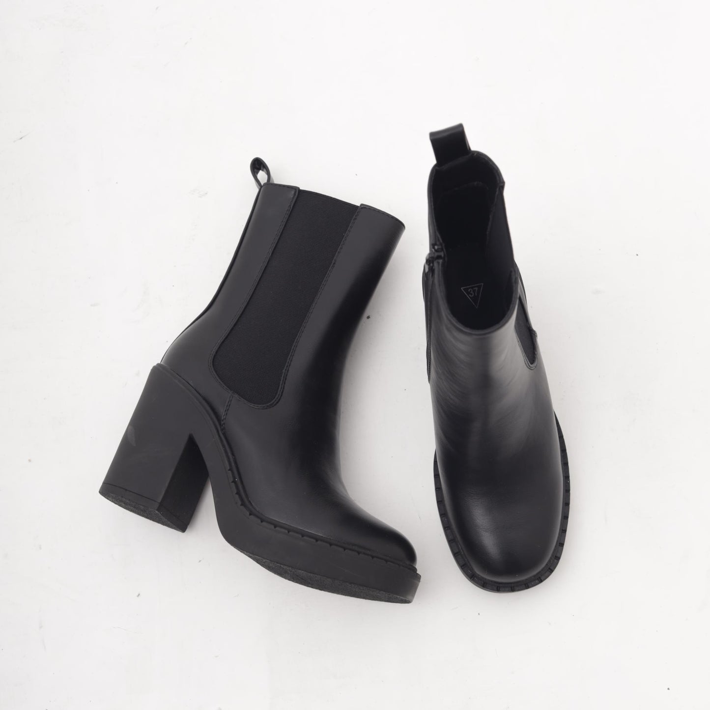 STIVALETTO ELASTICO ZIP TACCO NERO MP355-1PUNE CHOCOLA