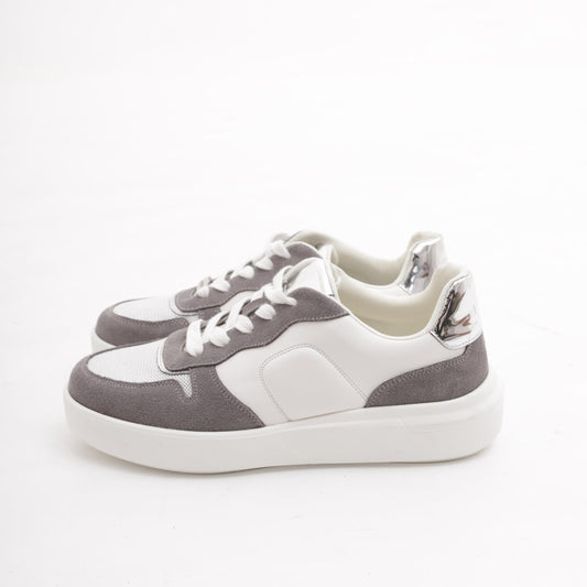 SNEAKERS LOW BIANCO/GRIGIO<BR/>