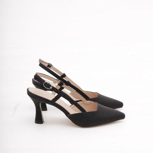 SLINGBACK CHIFFON NERO