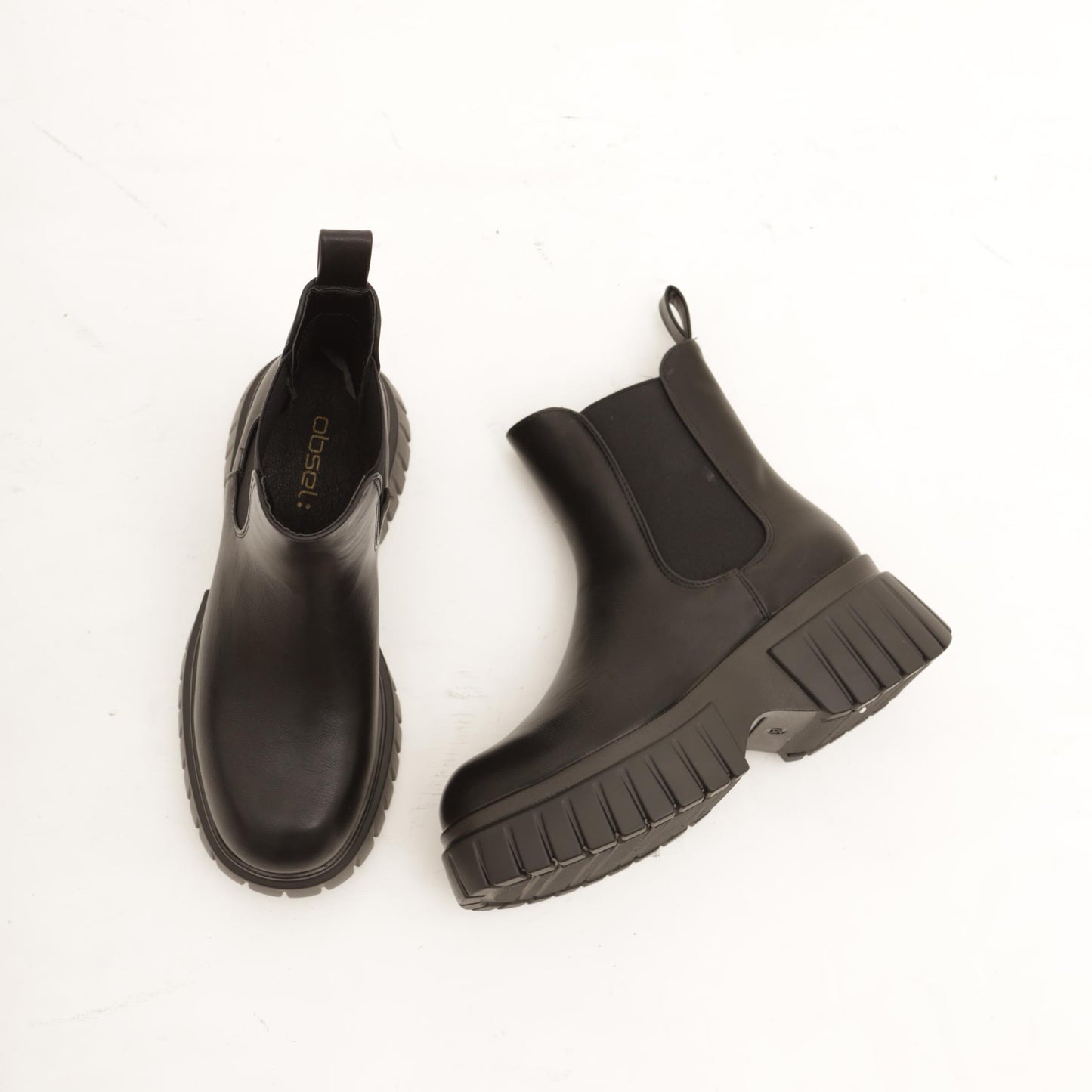 STIVALETTO CHELSEA BASSO PLATFORM NERO MP733PUNE CHOCOLA