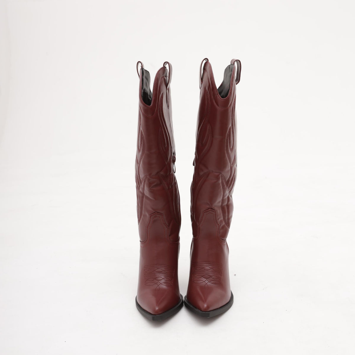 STIVALE TEXANO TACCO ALTO BORDEAUX