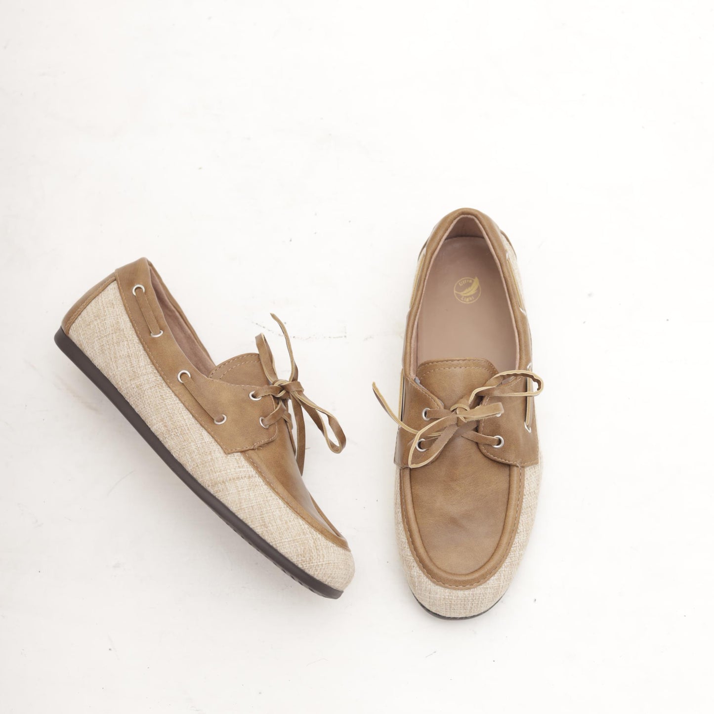 MOCASSINO VELA CANVAS CUOIO