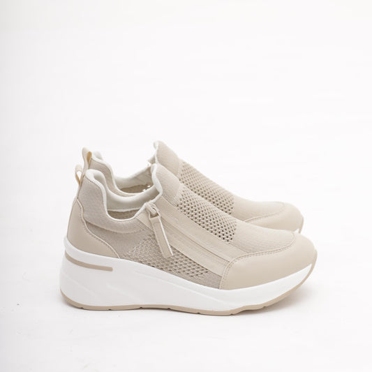 SNEAKERS RETE BEIGE<BR/>