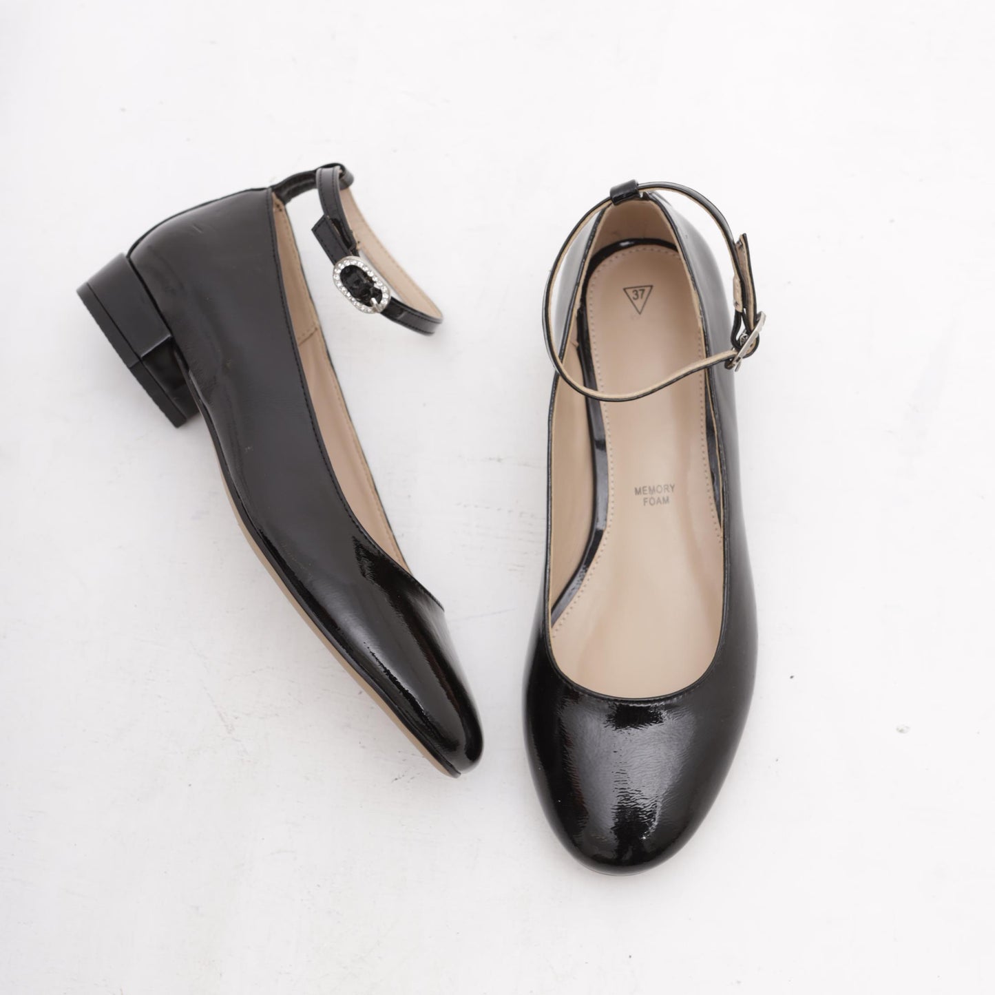 DECOLLETE' BASSA CINTURINO NERO