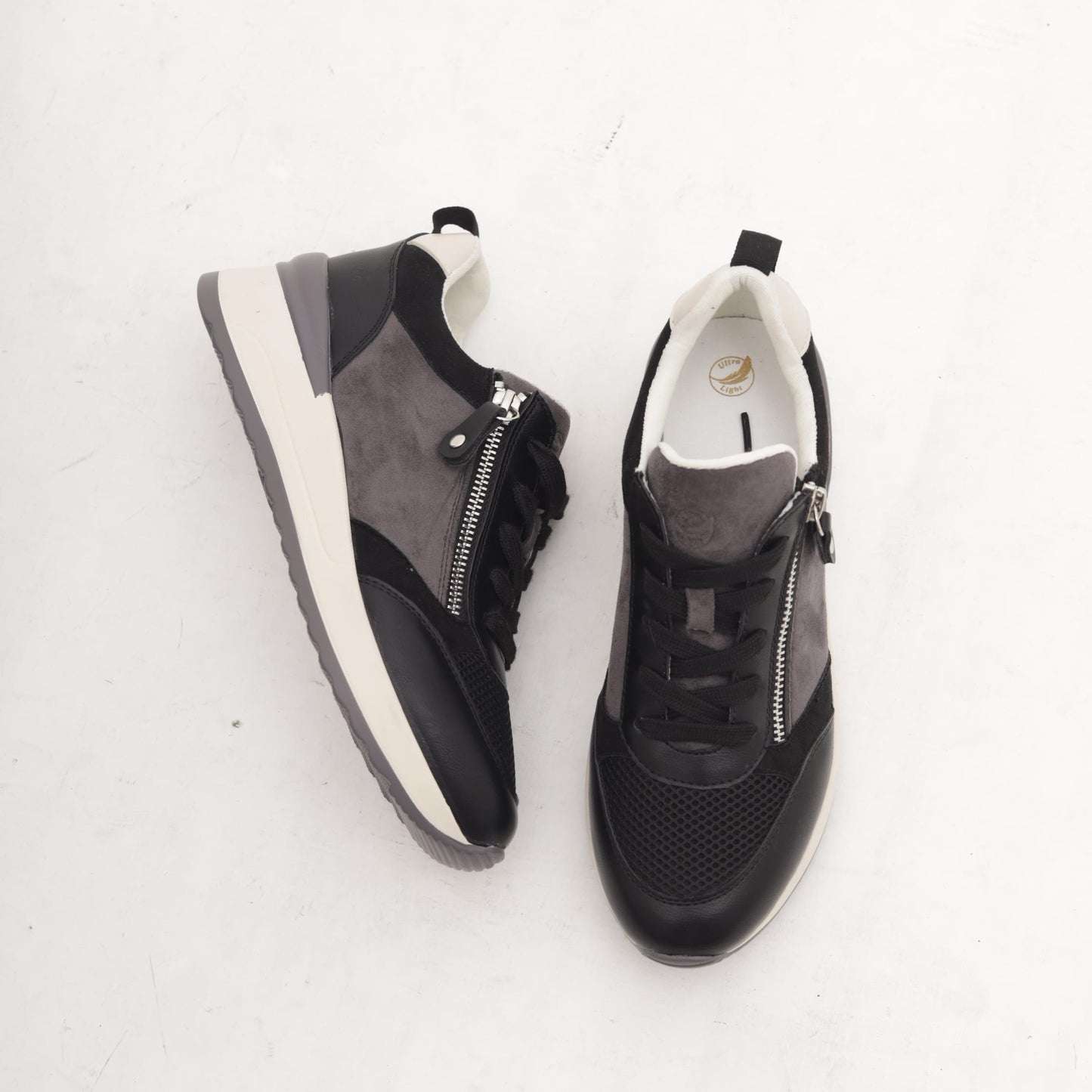 SNEAKERS ZIP NERO
