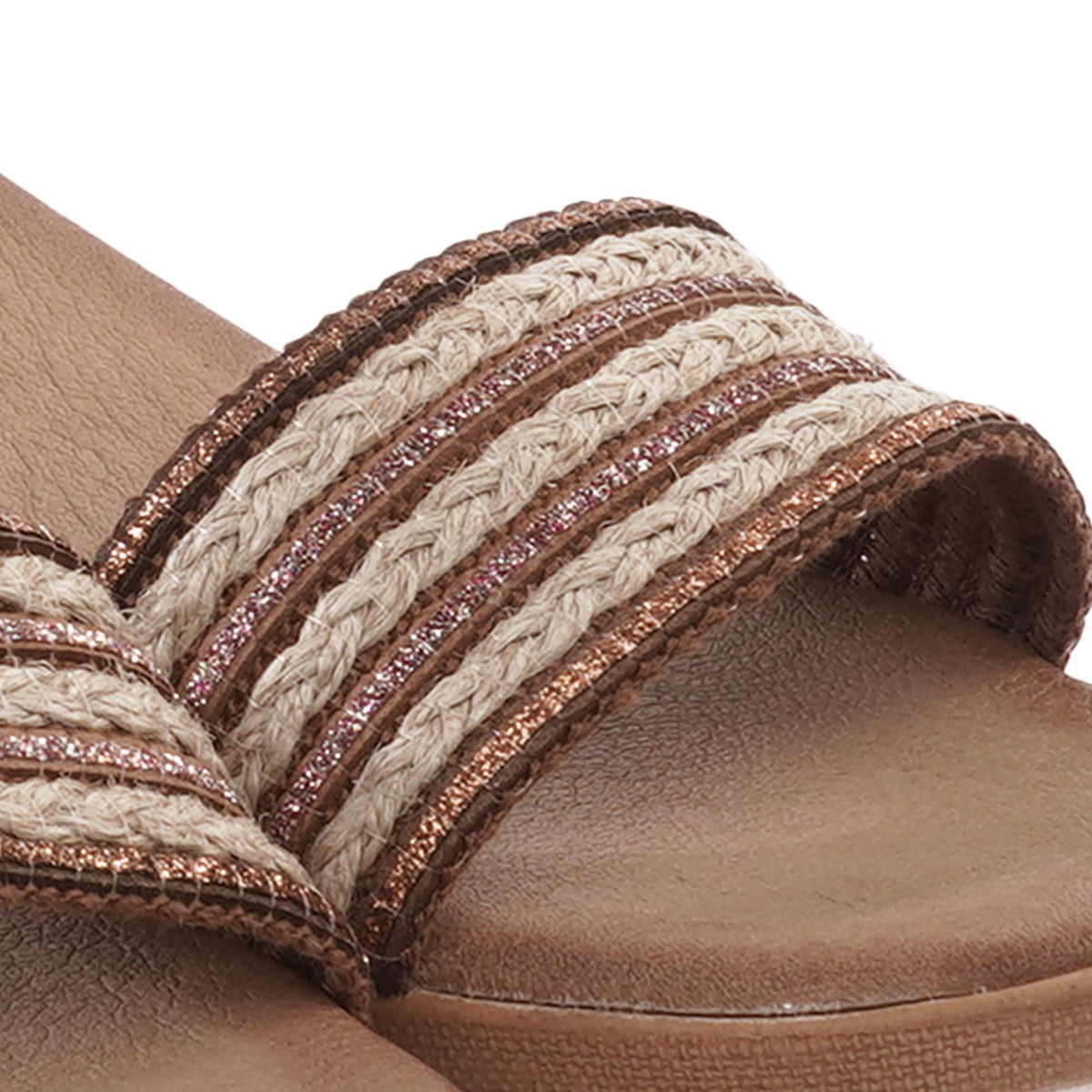 SANDALO ZEPPA FASCIA CORDA RAME<BR/><BR/>