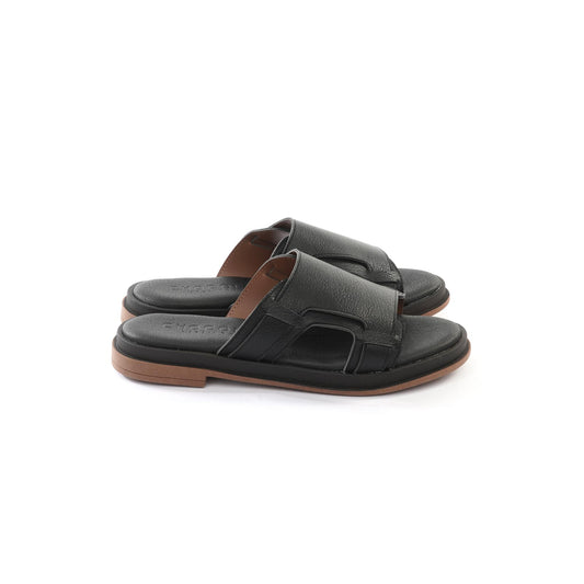 CIABATTINA FASCIONE NERO<BR/>