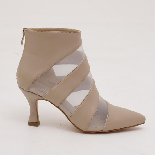 TRONCHETTO BASSO SHEER TORTORA<BR/>