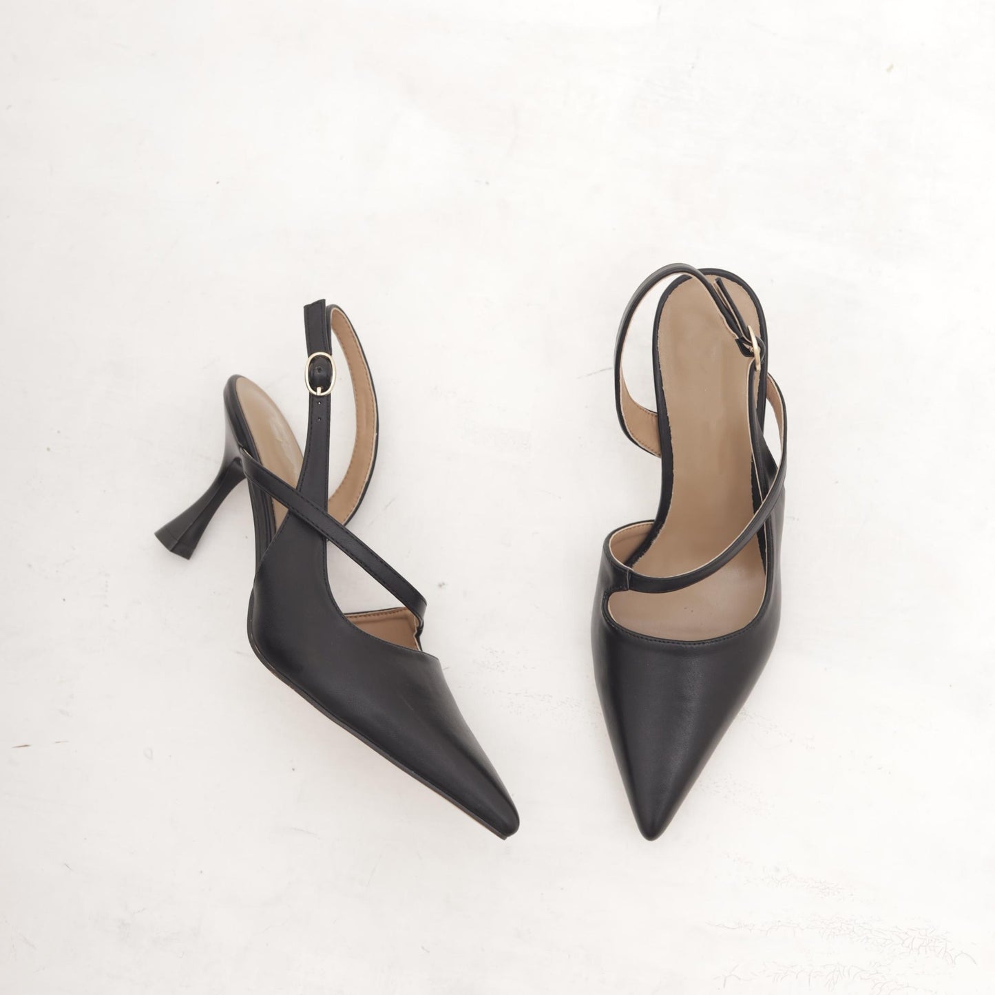 SLINGBACK INCROCIATA NERO